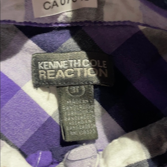 4/$20 Kenneth Cole Plaid Button Up Shirt Sz 3 - Picture 3 of 5